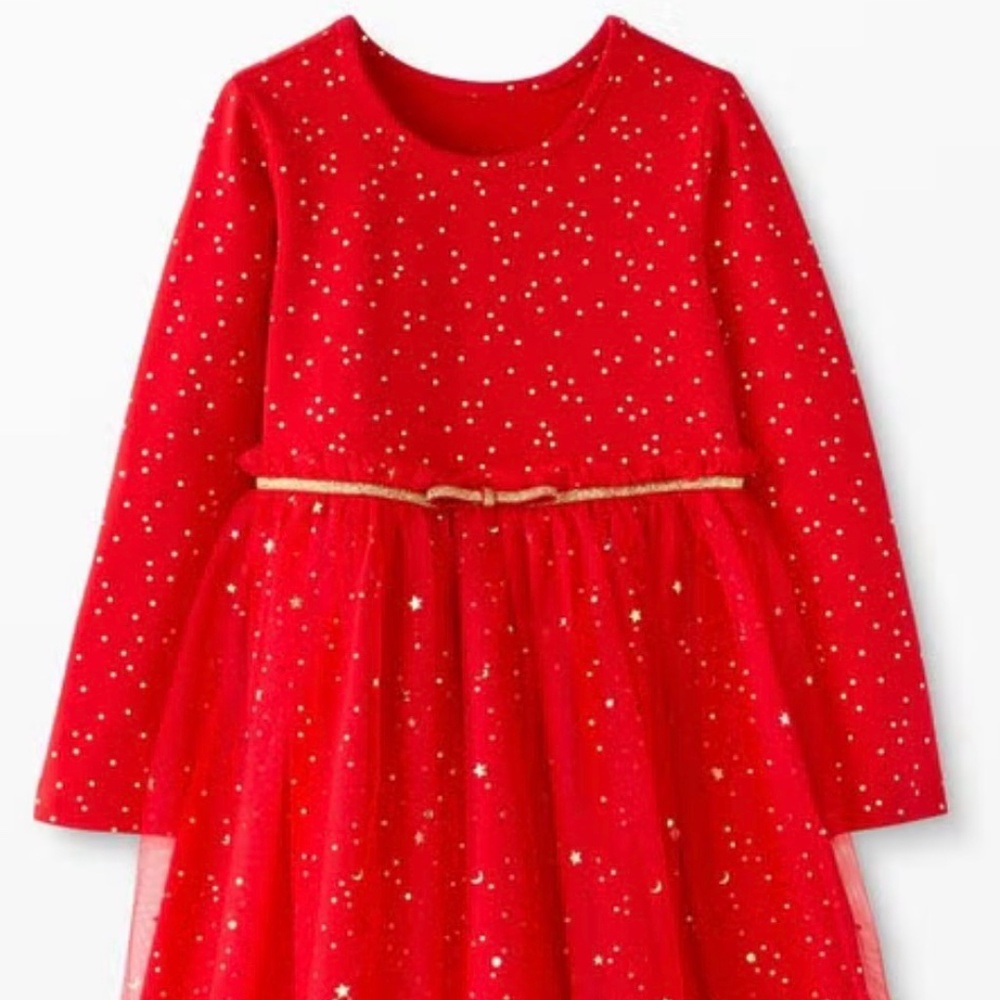 Hanna Anderson Shimmer Star Dress In Soft Tulle